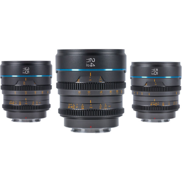 Sirui Night Walker T1.2 S35 Cine 3-Lens Set (Leica L, Gunmetal Gray) view 6