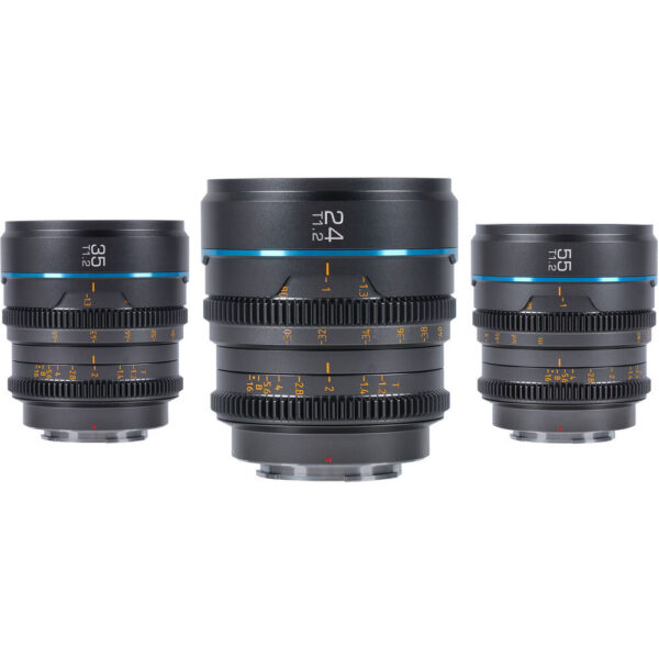 Sirui Night Walker T1.2 S35 Cine 3-Lens Set (Micro Four Thirds-Mount, Gunmetal Gray) view 5