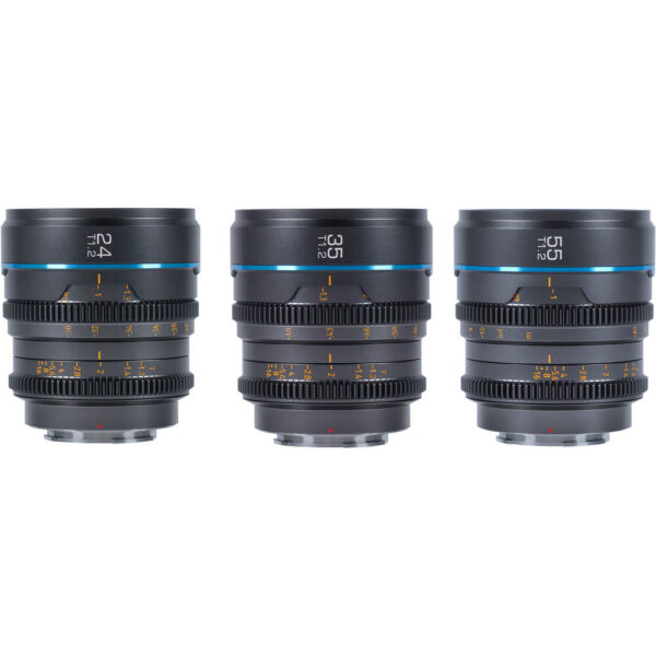 Sirui Night Walker T1.2 S35 Cine 3-Lens Set (Micro Four Thirds-Mount, Gunmetal Gray) view 6