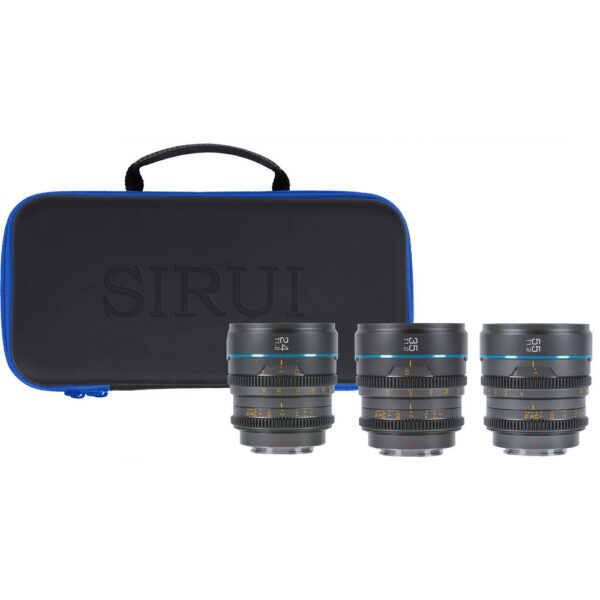 Sirui Night Walker T1.2 S35 Cine 3-Lens Set (RF-Mount, Gunmetal Gray) view 4