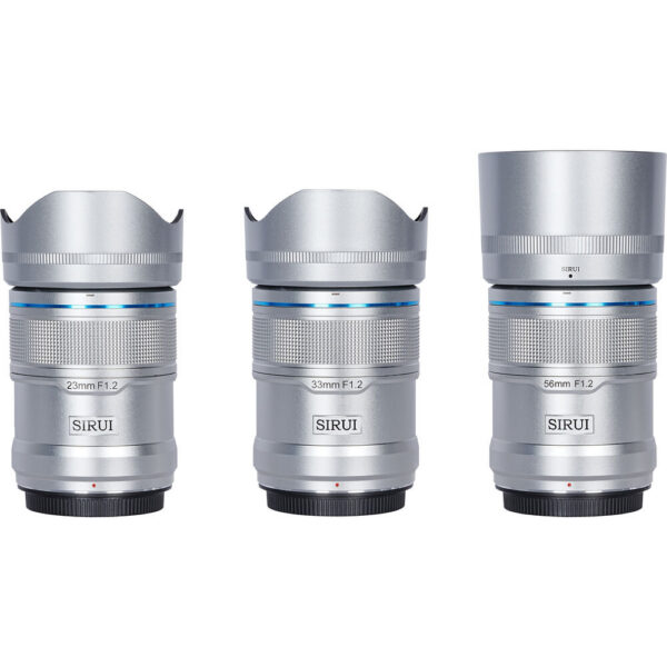 Sirui Sniper f/1.2 Autofocus 3-Lens Kit (Sony E, Silver)
