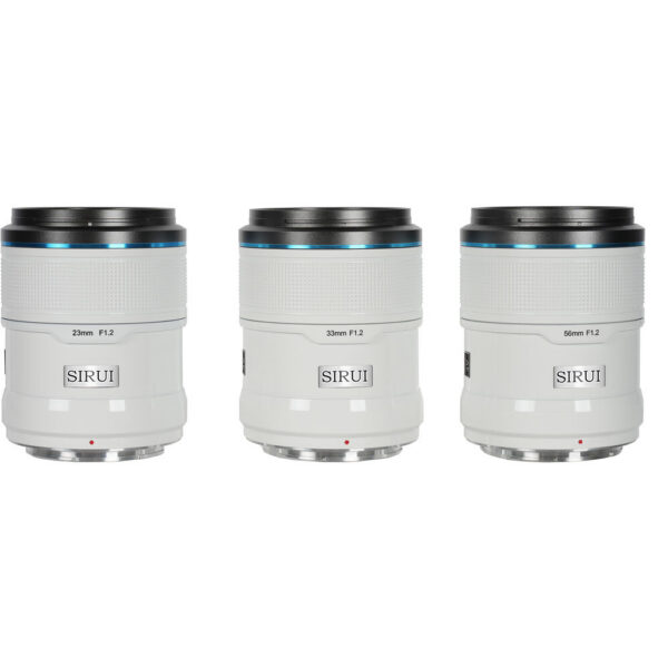 Sirui Sniper f/1.2 Autofocus 3-Lens Kit (Sony E, White) view 2