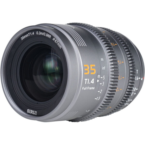 Sirui VP-1 Vision Prime 35mm T1.4 Full-Frame Cine Lens (Multi-Mount, Metal Gray) view 3