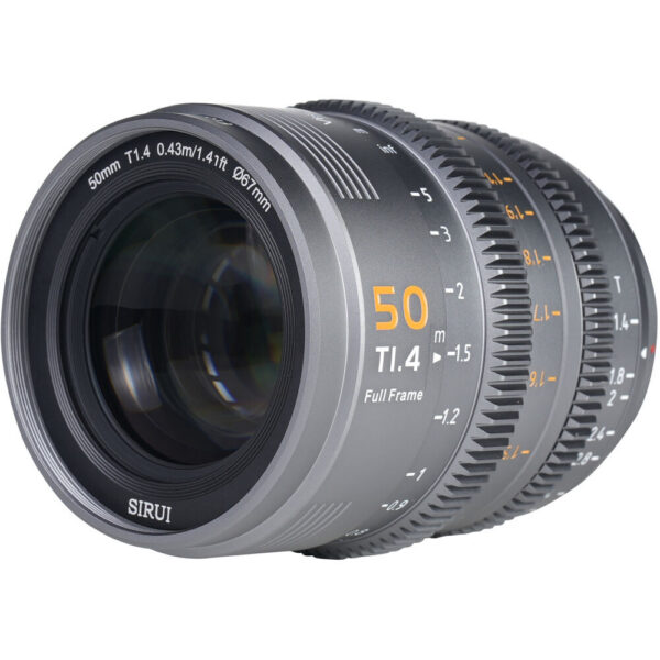 Sirui VP-1 Vision Prime 50mm T1.4 Full-Frame Cine Lens (Multi-Mount, Metal Gray) view 3