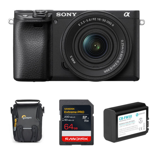 Sony a6400 Mirrorless Camera with 16-50mm f/3.5-5.6 II Lens and Basic Bundle view 7