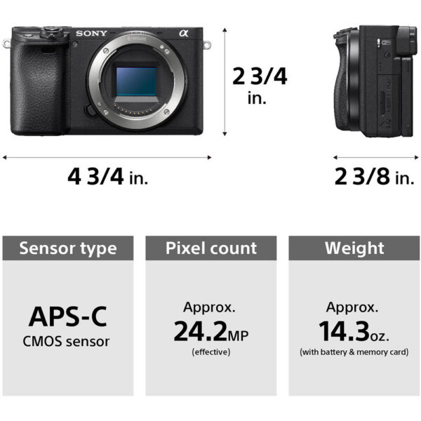 Sony a6400 Mirrorless Camera with 18-135mm f/3.5-5.6 Lens view 6