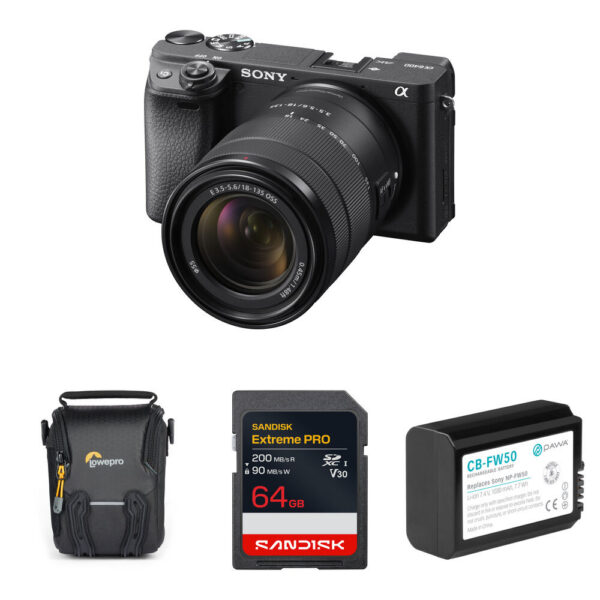 Sony a6400 Mirrorless Camera with 18-135mm f/3.5-5.6 Lens and Basic Bundle view 7