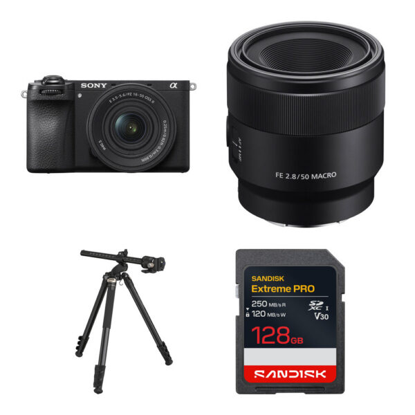 Sony a6700 Mirrorless Camera with 16-50mm and 50mm Lenses and Macro Photography Kit view 6