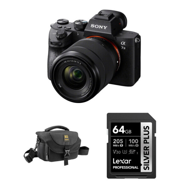 Sony a7 III Mirrorless Camera with 28-70mm f/3.5-5.6 Lens and Basic Bundle view 6