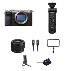 Sony a7C II Mirrorless Camera with 28-60mm f/4-5.6 Lens and Live Streaming Kit (Silver)