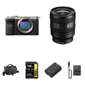 Sony a7CR Mirrorless Camera with 16-25mm f/2.8 Lens and Essentials+ Kit (Silver)