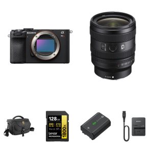 Sony a7CR Mirrorless Camera with 24-50mm f/2.8 Lens and Essentials+ Kit (Black)