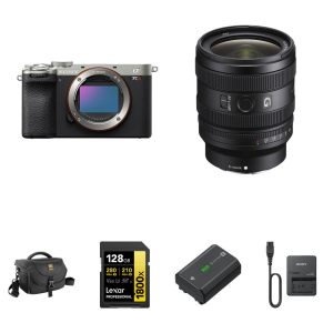 Sony a7CR Mirrorless Camera with 24-50mm f/2.8 Lens and Essentials+ Kit (Silver)