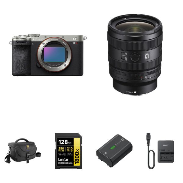 Sony a7CR Mirrorless Camera with 24-50mm f/2.8 Lens and Essentials+ Kit (Silver)