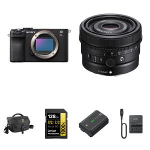 Sony a7CR Mirrorless Camera with 40mm f/2.5 Lens and Essentials+ Kit (Black)