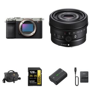 Sony a7CR Mirrorless Camera with 40mm f/2.5 Lens and Essentials+ Kit (Silver)