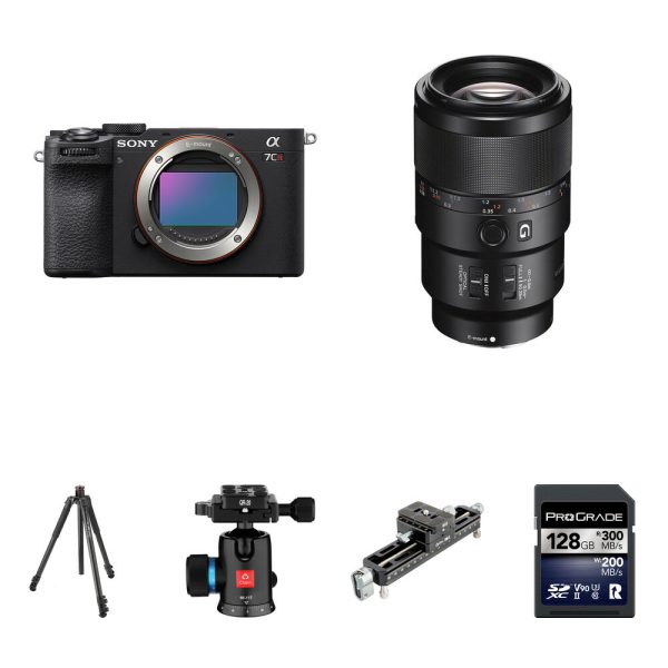 Sony a7CR Mirrorless Camera with 90mm f/2.8 Lens and Macro Photography Kit (Black) view 7
