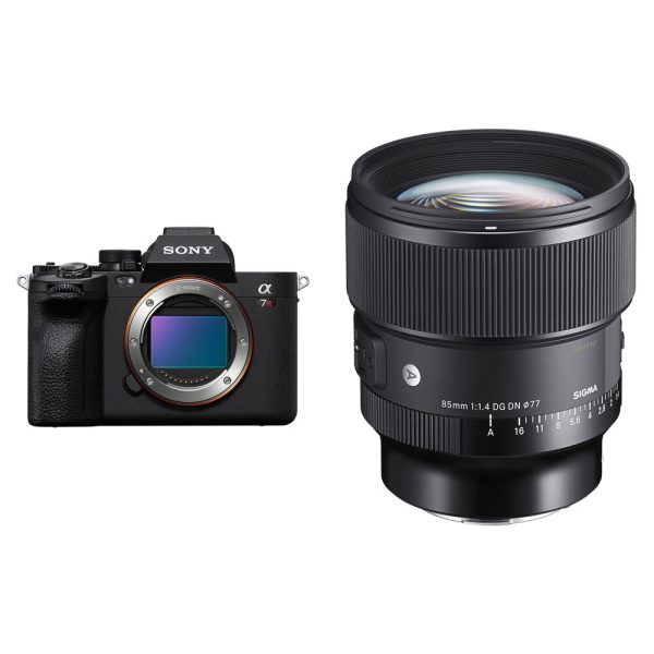 Sony a7R V Mirrorless Camera with Sigma 85mm f/1.4 Lens for Portrait Photography view 3
