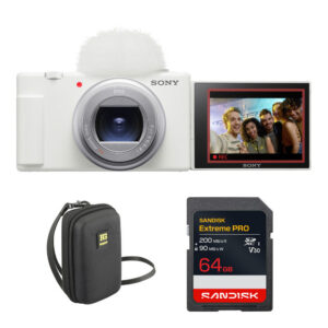Sony ZV-1 II Digital Camera with Complete Starter Bundle (White)