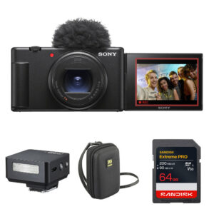 Sony ZV-1 II Digital Camera with Flash & Memory Kit (Black)