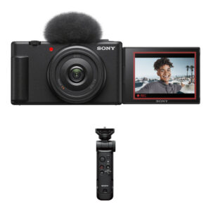 Sony ZV-1F Vlogging Camera with Wireless Shooting Grip Kit (Black)