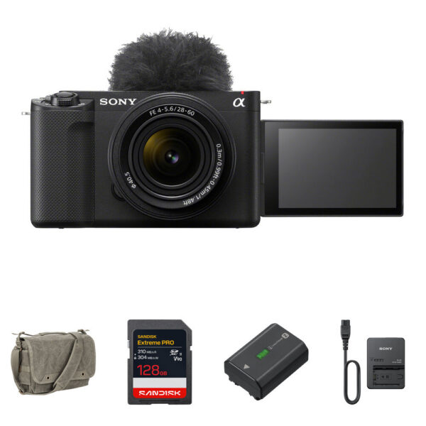 Sony ZV-E1 Mirrorless Camera with 28-60mm f/4-5.6 Lens and Essentials+ Kit (Black)