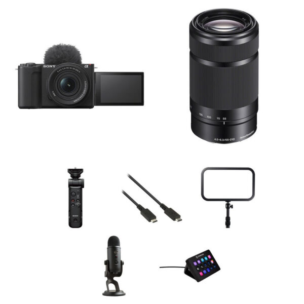 Sony ZV-E10 II Mirrorless Camera with 16-50mm and 55-210mm Lenses and Live Streaming Kit (Black)