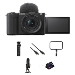 Sony ZV-E10 II Mirrorless Camera with 16-50mm f/3.5-5.6 Lens and Live Streaming Kit (Black)
