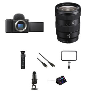 Sony ZV-E10 II Mirrorless Camera with 16-55mm f/2.8 Lens and Live Streaming Kit (Black)