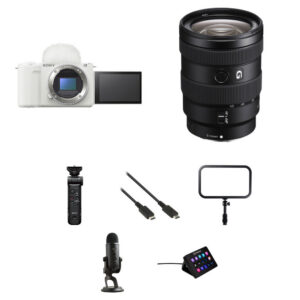 Sony ZV-E10 II Mirrorless Camera with 16-55mm f/2.8 Lens and Live Streaming Kit (White)