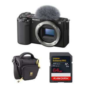 Sony ZV-E10 Mirrorless Camera with Basic Bundle (Black)