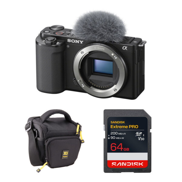 Sony ZV-E10 Mirrorless Camera with Basic Bundle (Black)