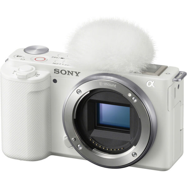 Sony ZV-E10 Mirrorless Camera with Live Streaming Kit (White) view 6