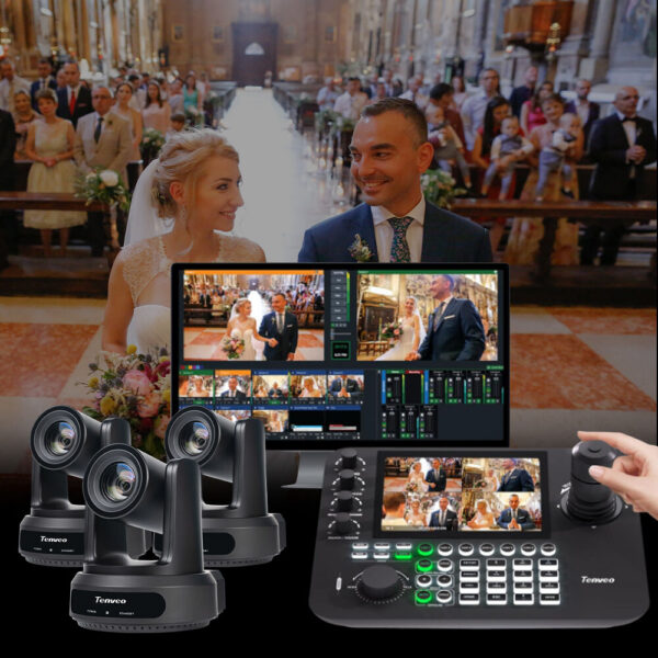 Tenveo All-in-One 1080p SDI/HDMI/USB/NDI PTZ 3-Camera Kit with Joystick Camera Controller view 7