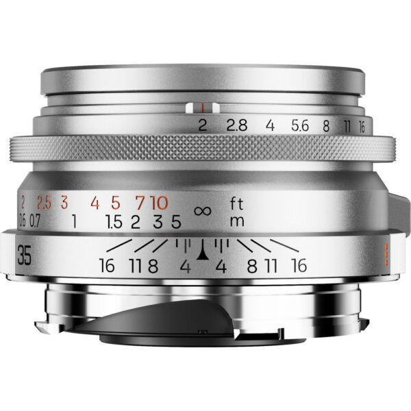 Thypoch Ksana 35mm f/2 ASPH Lens with Lens Hood (Leica M, Silver) view 2