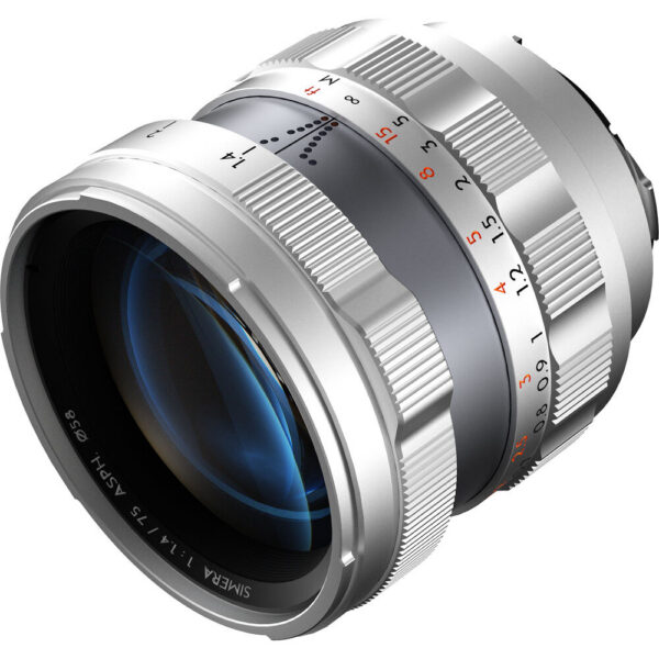 Thypoch Simera 75mm f/1.4 ASPH Lens (Leica M, Silver) view 5