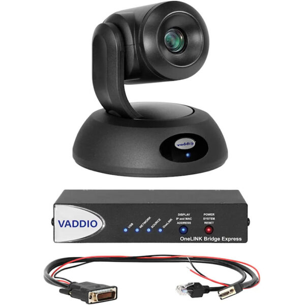 Vaddio RoboSHOT 12E HDBT OneLINK Bridge Express System for Polycom Codecs (Black) view 3