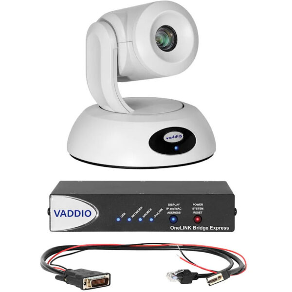 Vaddio RoboSHOT 12E HDBT OneLINK Bridge Express System for Polycom Codecs (White) view 3