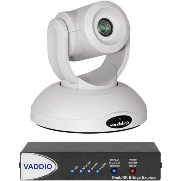 Vaddio RoboSHOT 40 UHD 4K OneLINK Bridge Express System (White Camera) view 3