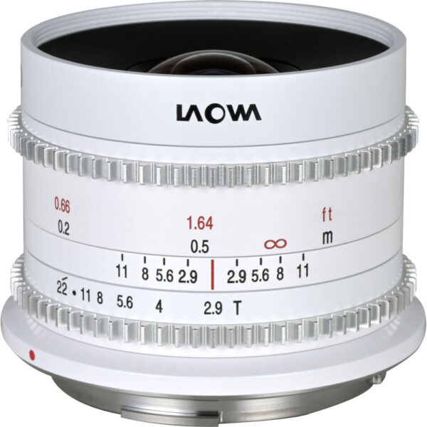 Venus Optics Laowa 9mm T2.9 Zero-D Cine Lens (RF Mount, Feet/Meters, White) view 5