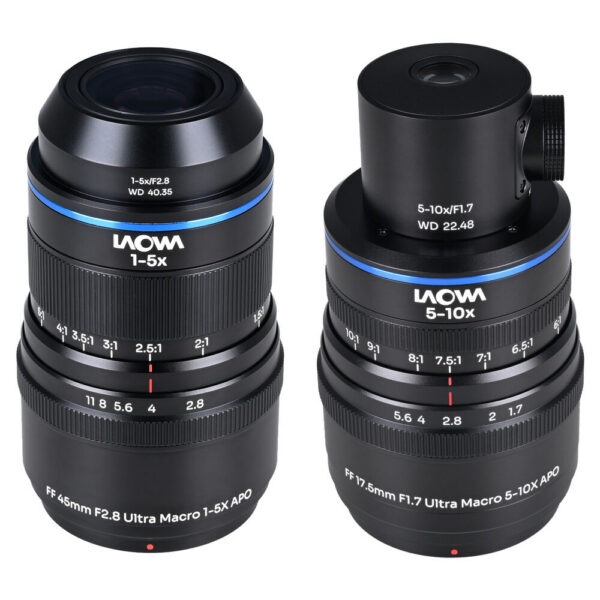 Venus Optics Laowa Aksen 45mm and 17.5mm with Coaxial Illumination Ultra Macro APO Lenses Bundle (Nikon F) view 3