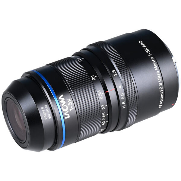 Venus Optics Laowa Aksen 45mm f/2.8 1-5x Ultra Macro APO Lens (Canon EF) view 3