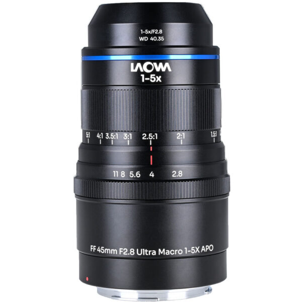 Venus Optics Laowa Aksen 45mm f/2.8 1-5x Ultra Macro APO Lens (Canon EF) view 4