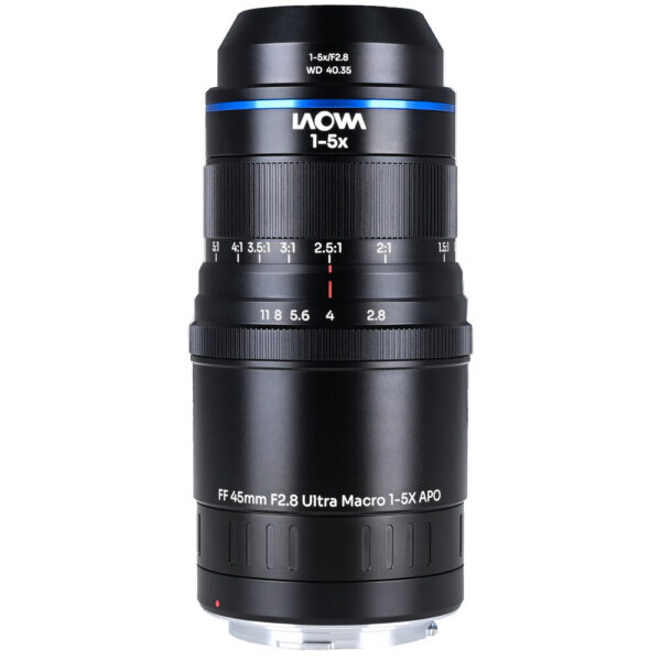 Venus Optics Laowa Aksen 45mm f/2.8 1-5x Ultra Macro APO Lens (Canon RF) view 4