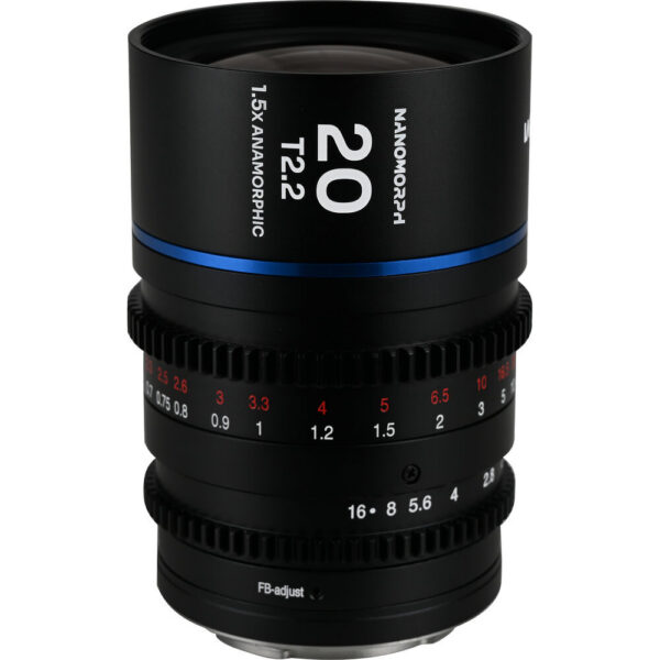 Venus Optics Laowa Nanomorph 20mm T2.2 1.5x MFT Anamorphic Lens (Micro Four Thirds, Blue Flare)