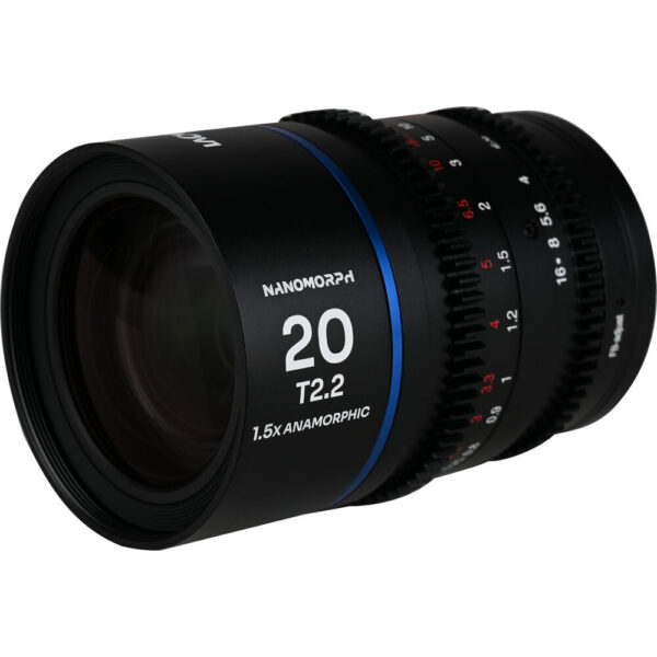 Venus Optics Laowa Nanomorph 20mm T2.2 1.5x MFT Anamorphic Lens (Micro Four Thirds, Blue Flare) view 3