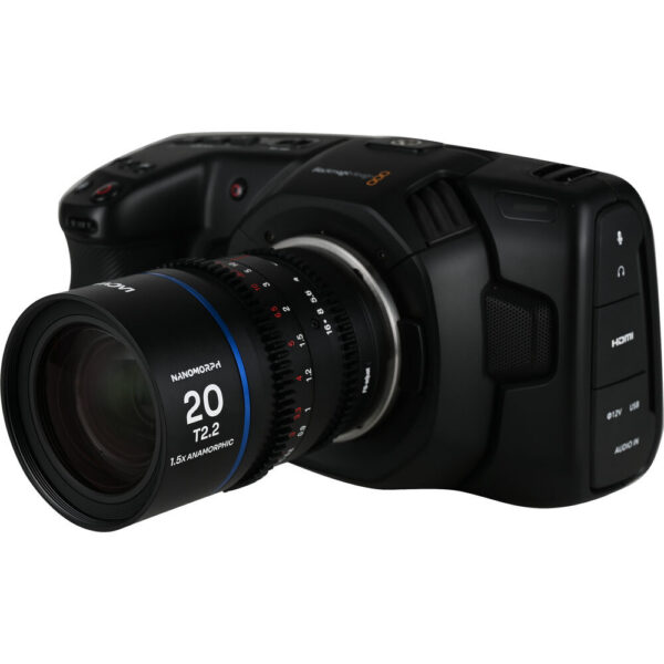 Venus Optics Laowa Nanomorph 20mm T2.2 1.5x MFT Anamorphic Lens (Micro Four Thirds, Blue Flare) view 5