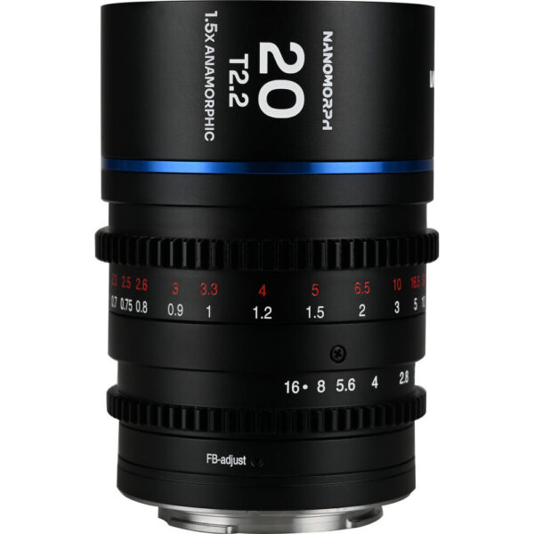 Venus Optics Laowa Nanomorph 20mm T2.2 1.5x MFT Anamorphic Lens (Micro Four Thirds, Blue Flare)