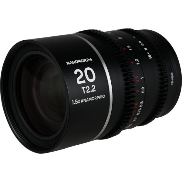 Venus Optics Laowa Nanomorph 20mm T2.2 1.5x MFT Anamorphic Lens (Micro Four Thirds, Silver Flare) view 3