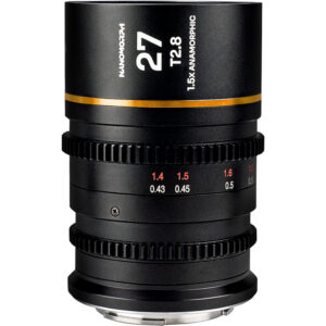 Venus Optics Laowa Nanomorph 27mm T2.8 1.5x S35 Anamorphic Lens (Leica L, Amber Flare)